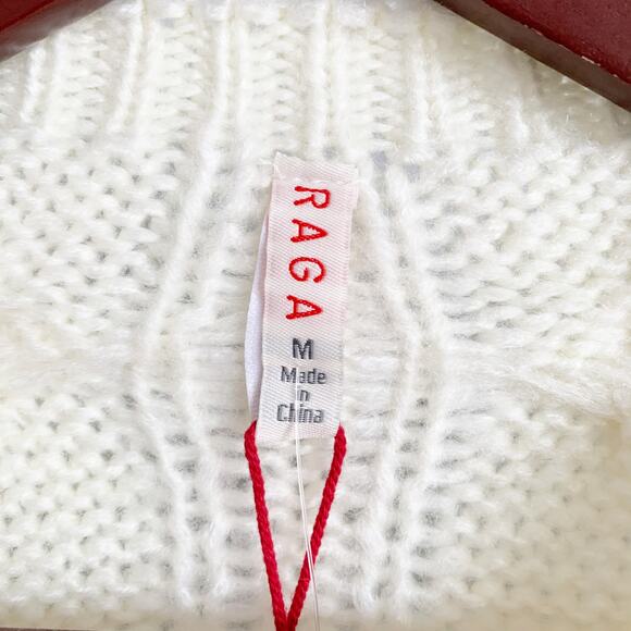 RAGA Kelyn Cropped Cable Knit Sweater Medium - Picture 4 of 8